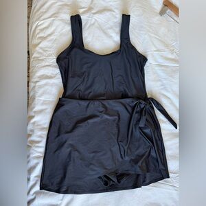 Old Navy Black Swimdress with Side Tie Detail